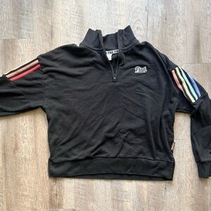 Victoria's Secret PINK Black Quarter-Zip Pullover